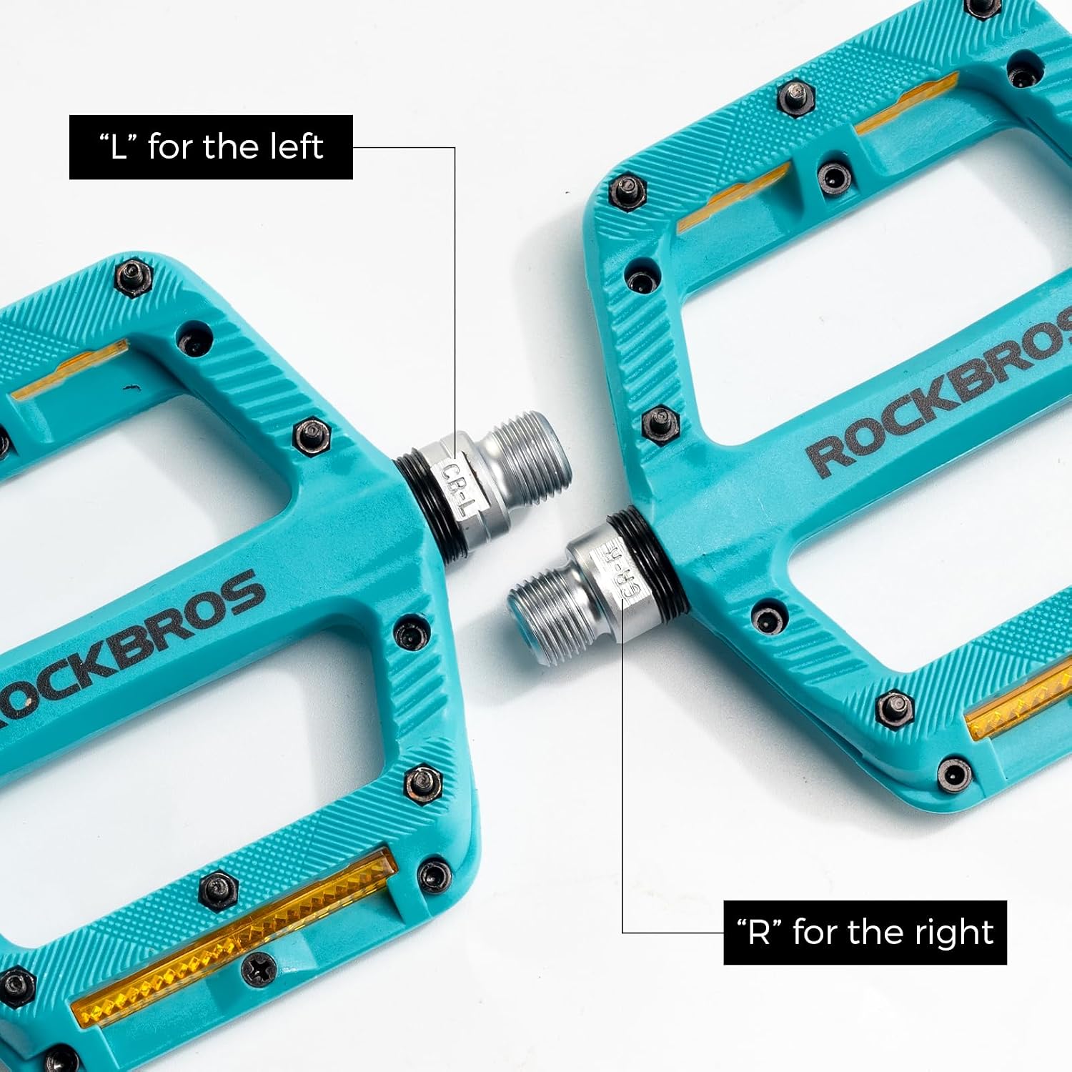 ROCKBROS Mountain Bike Pedals Bicycle Nylon Pedals 9/16 Inch Sealed Bearing Lightweight Platform for Road Mountain BMX MTB Bike