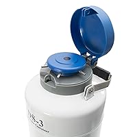 Vista 4 de HFS (R) Tanque de nitrógeno líquido 3L Contenedor criogénico de aleación de aluminio LN2 Dewar con 6 botes y bolsa de transporte (3L)