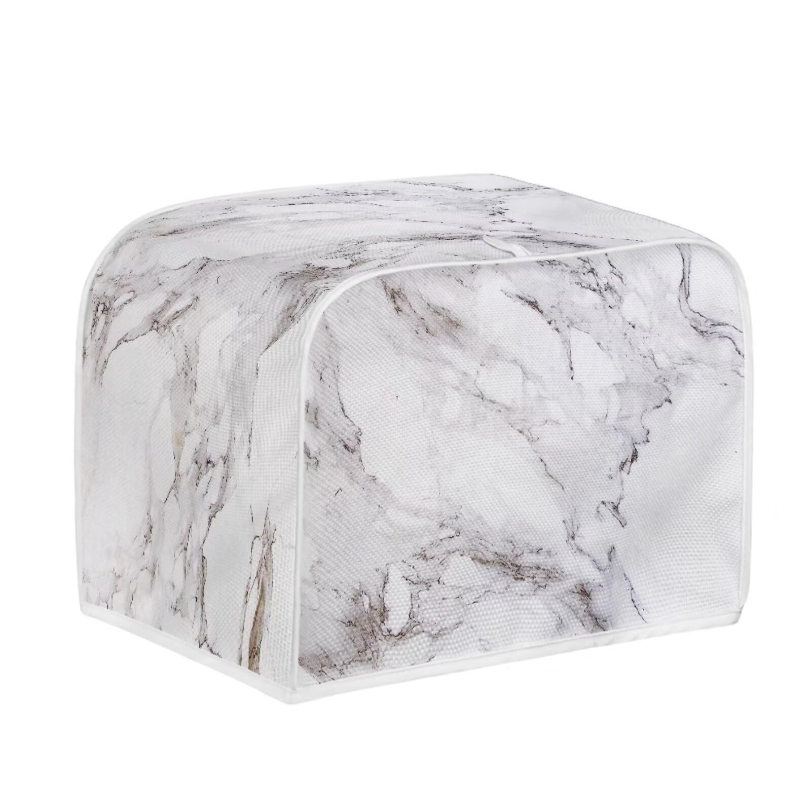 4 Slice Toaster Dust Cover Bread Toaster Oven Dustproof Cover Kitchen Bakeware Protector Dustproof Fingerprint Protection for Women Gift(12.4 x 10.6 x 8.2), White Marble