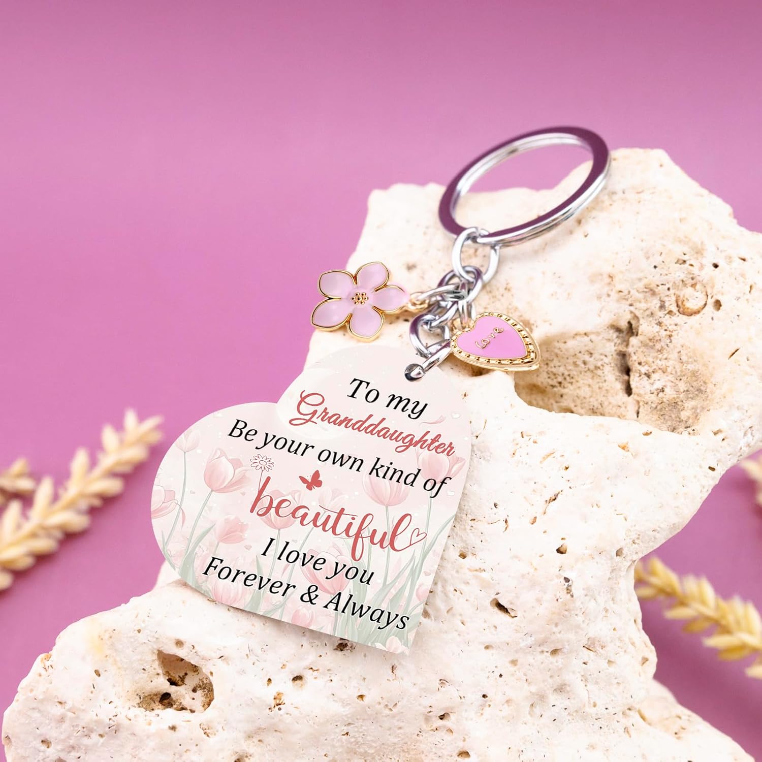 Granddaughter Gifts From Grandma Granddaughter Gifts For Valentines Birthdays Graduation Christmas Gift Keychain - Image 4