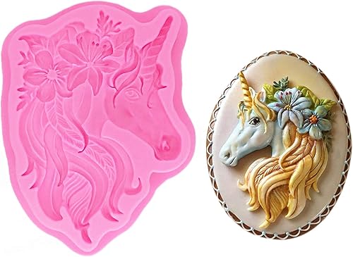 Miniatura 19 de Pegasus - Moldes para fondant, moldes de silicona 3D de unicornio con alas para decoración de pasteles, cupcakes Pegasus (MJ06),Mini moldes