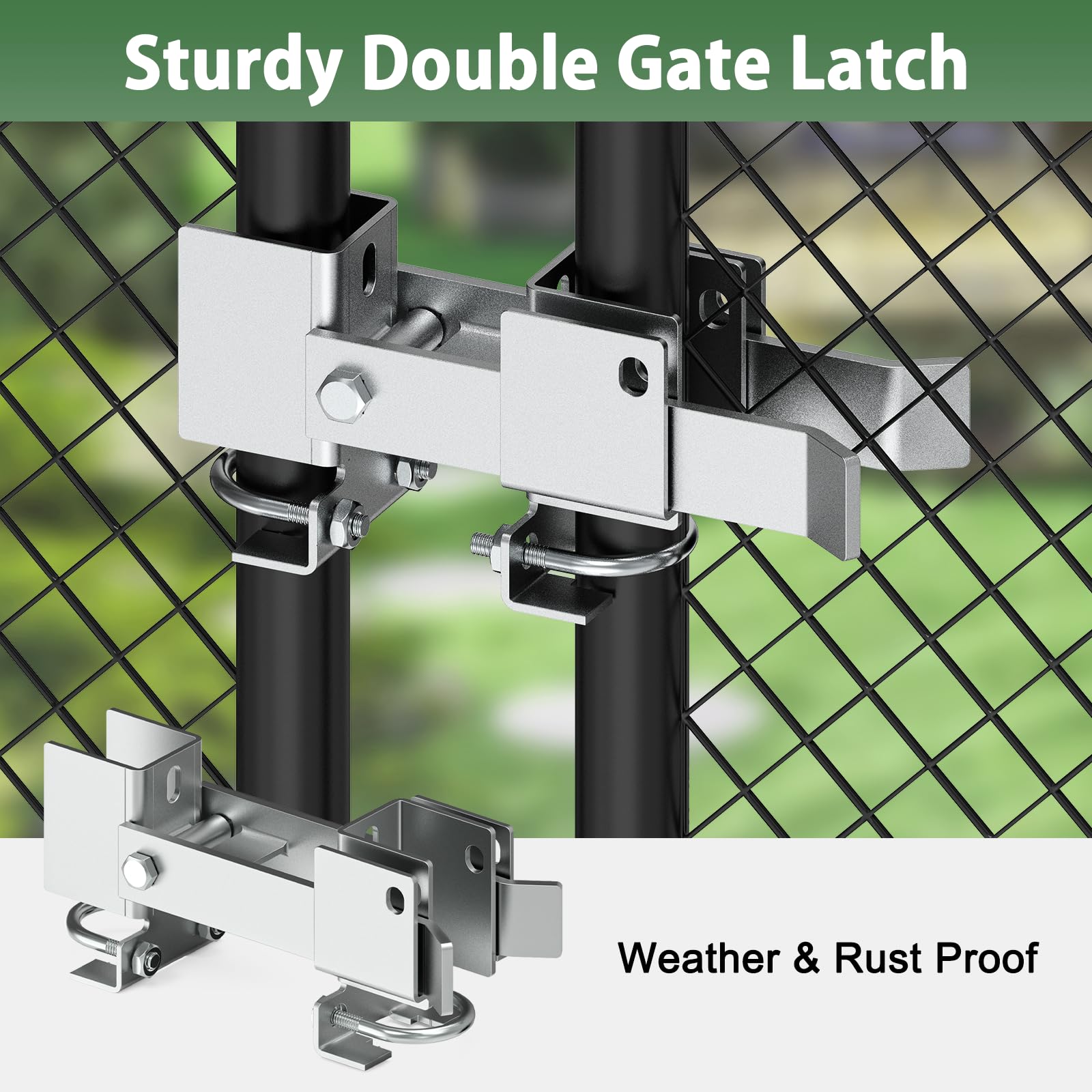 Amazon.com: Fixirons Chain Link Fence Double Gate Latch for 1-3/8