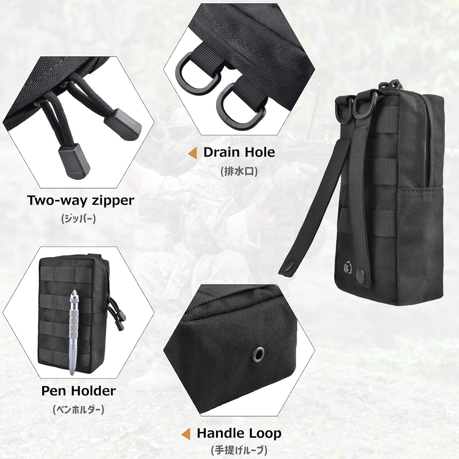 Azarxis Molle Pouches, Tactical Compact EDC Small Utility Pouch Waist Bags Sundries Storage Admin Organize Gear Gadget for Military Backpack image 5
