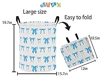 Vista 2 de Cesta de lavandería, cesta de lavandería, cesta de guardería de bebé, contenedor de almacenamiento impermeable, cesta organizadora de ropa