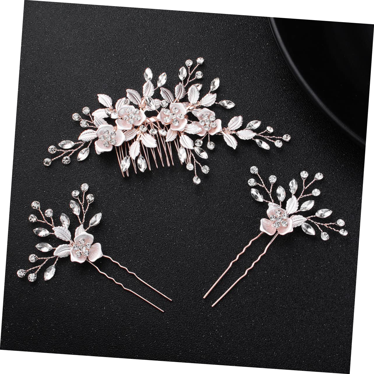 MAGICLULU 9 Stk Hochzeit Haarkamm Haarspangen Haarklammer dumelt haarspange Braut Haarspange Brautkamm haarschmuck Tiara Hochzeitshaarnadel Kopfschmuck für die Braut fein Kopfbedeckung Stift