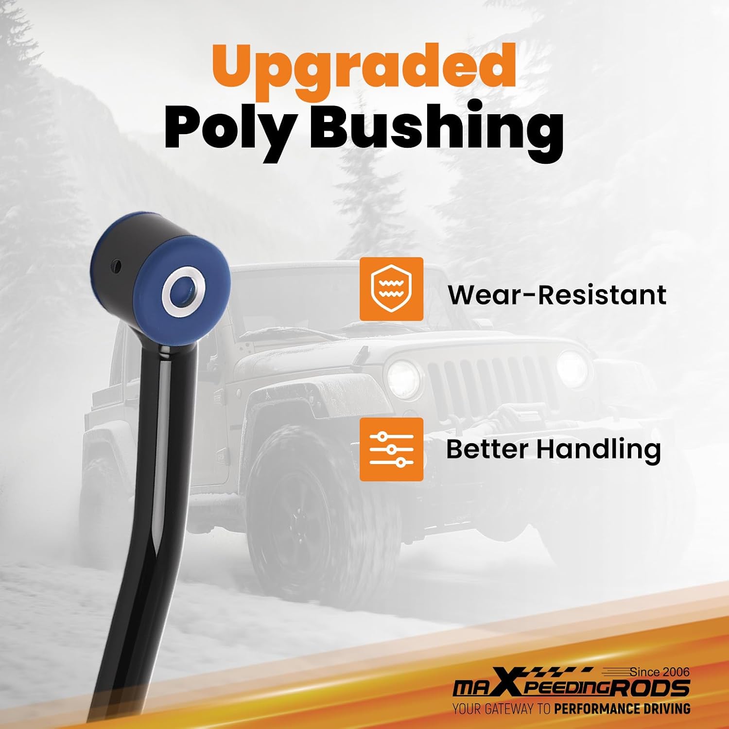 maXpeedingrods Adjustable 4-6.5" Front Track Bar for Jeep Cherokee XJ 1984-2001, Panhard Bar Rod with Relocation Bracket