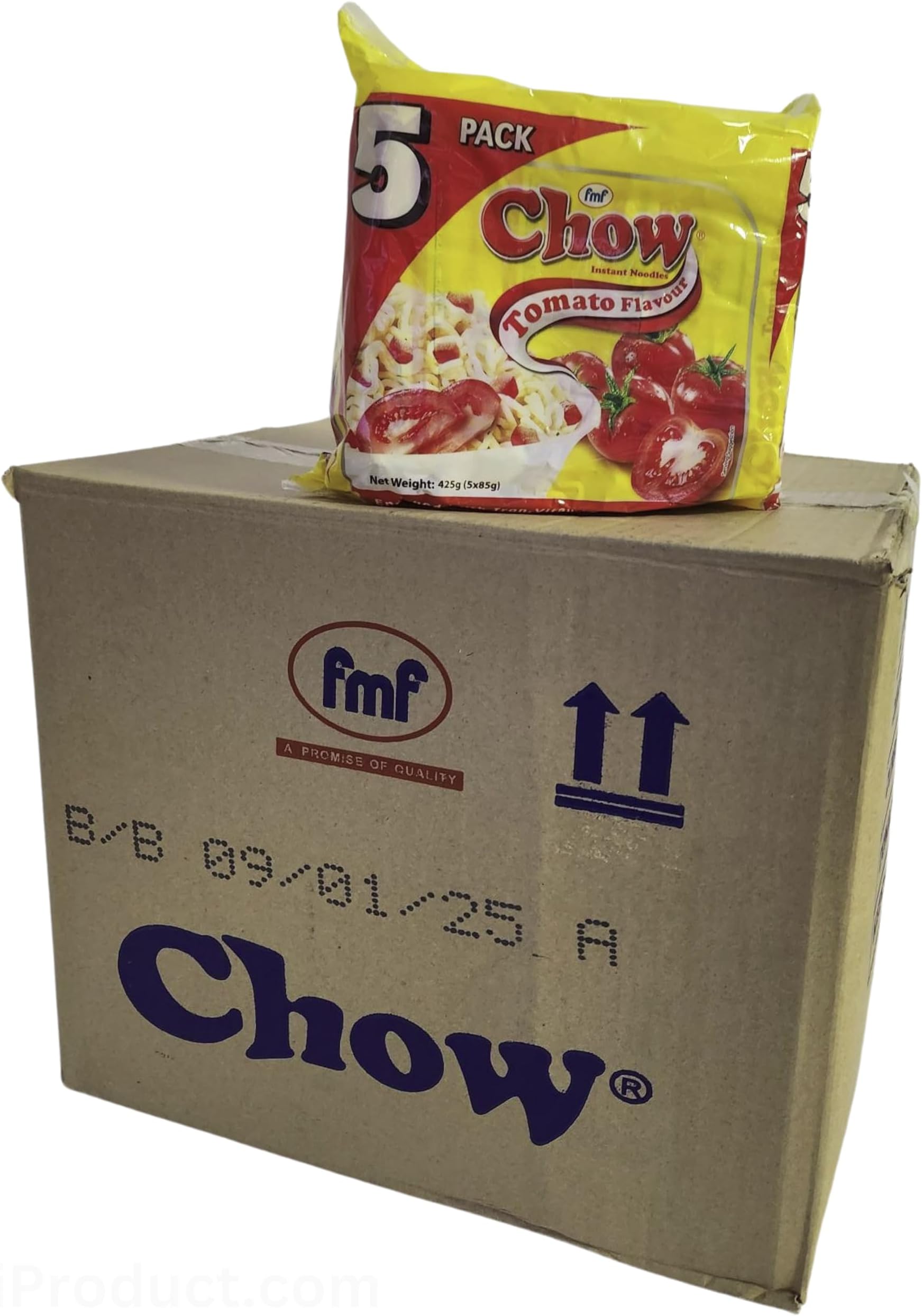 fmf Chow Instant - Noodles Tomato Flavor (CASE PACK OF 12 x 5 PACKS x 85g Ea) 2 Minute Instant Noodles, Fragrant With Tomato - From FIJI