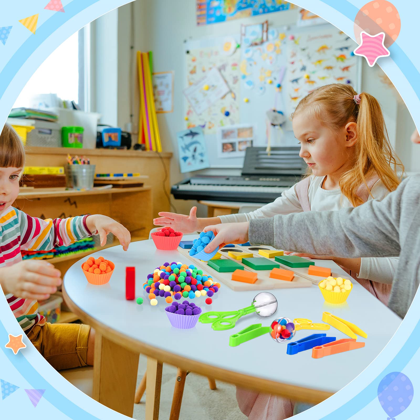 Juego De 8 Herramientas De Madera – Palas, Pinzas Y Cuencos De Haya, Juguetes Sensoriales Y De Cocina Para Desarrollar La Motricidad Fina En Niños De 3+