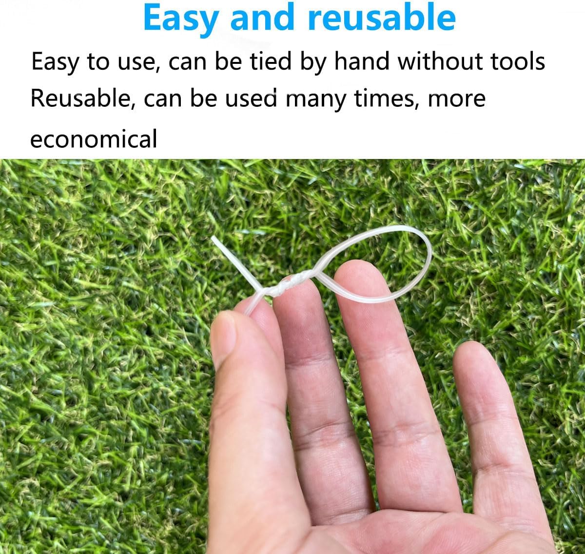 Plastic Clear 4" Twist Ties, Reusable Cable Ties,Long Garbage Bag Twist Ties, Trash Bag Coated Ties, Twisty Ties for Organizing, Plant Hollding, Office, Christmas Tree (500 Pcs/4 inch/10cm) image 3