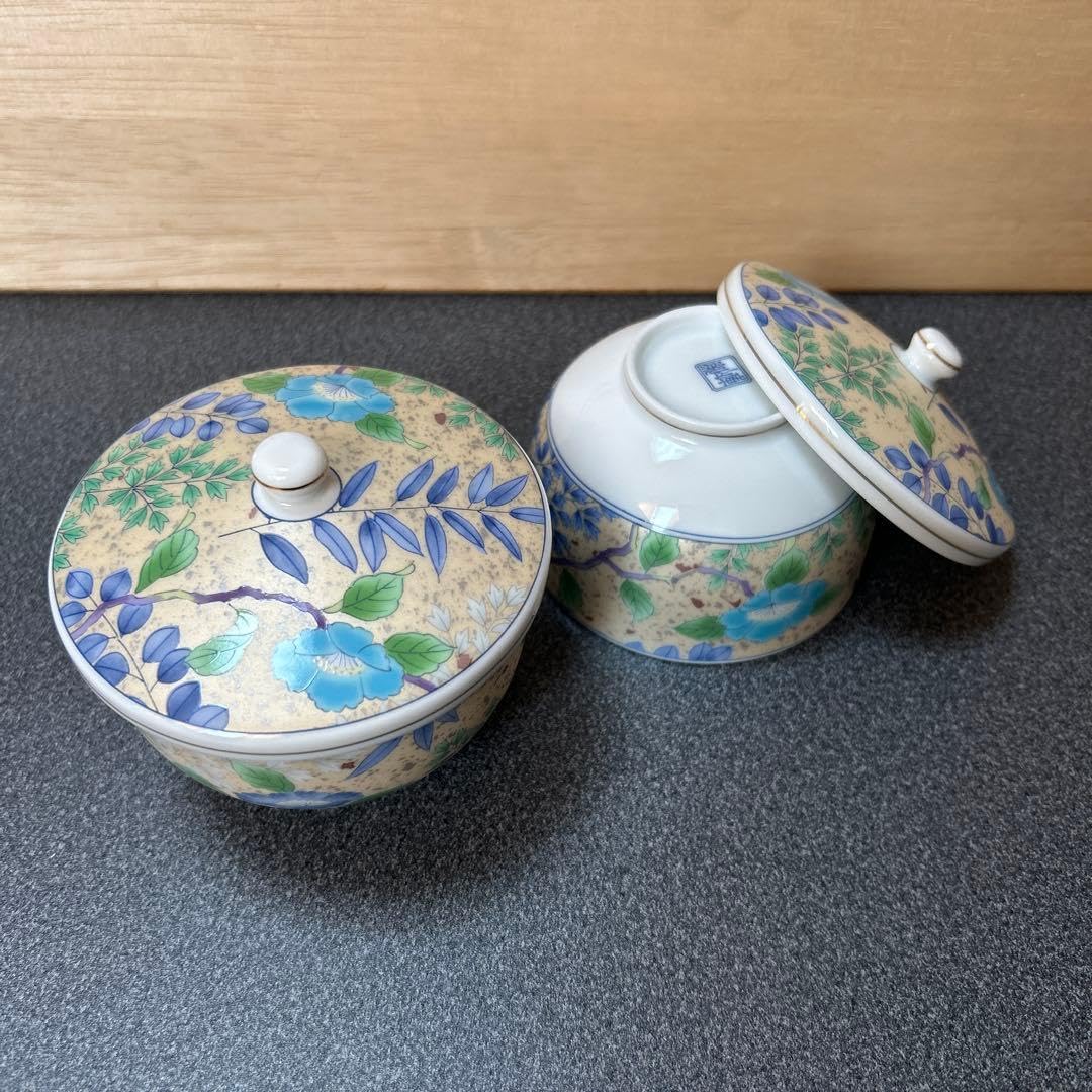 Amazon | 湯呑み茶碗 庫山窯 蓋付 5客 セット | ノーブランド品 | 湯呑み