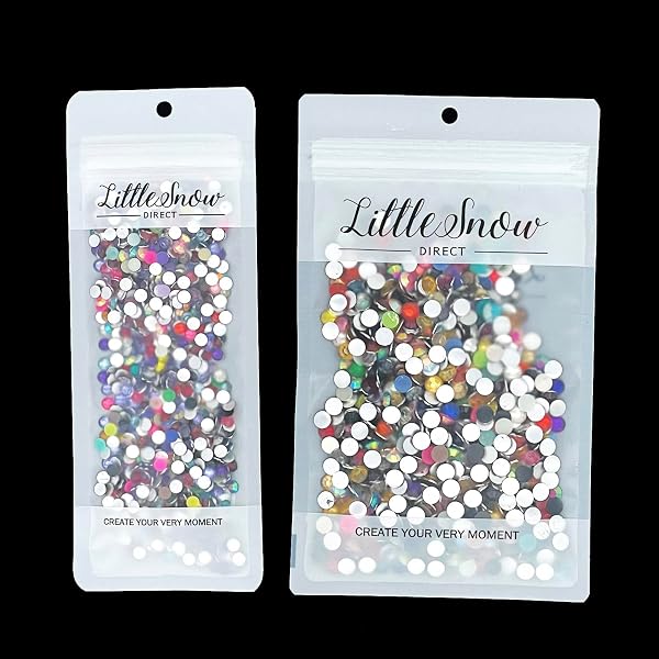 Little Snow Direct® Pack of 1000 Flat Back Rhinestones Diamante Gems Nail Art & Crafts (4mm, Metallic Gold) - 4
