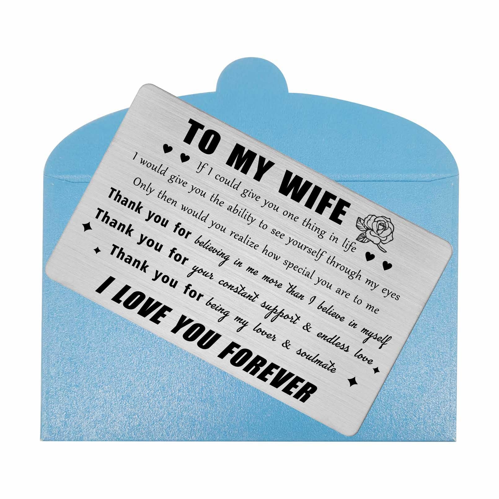 Amazon.com : Jzxwan Wife Card, I Love My Wife Birthday Gifts from