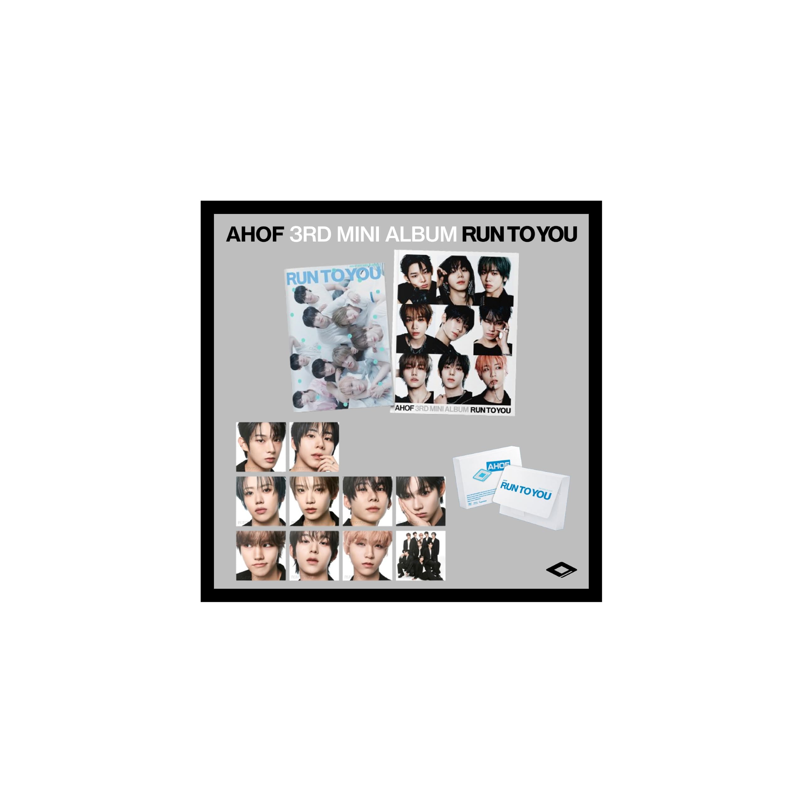 (Pełny zestaw: 2 fotoksiążki+10Digipack + 1QR) AHOF RUN TO YOU 3. mini album ze śledzeniem