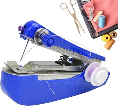 Manual Sewing Machine, Portable Sewing Machine, Mini Sewing Machine, Handheld, Manual Sewing Tool, Handmade Machine Making Machine, Beginner, Handheld, Portable, One-Handed, Easy Operation, Compact,