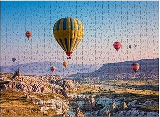 Wooden Puzzles Hot air Balloons Cappadocia Turkey Jigsaw Cool Large Present Impossible Challenging Puzzle Educational Decompression Game 1000 Pieces