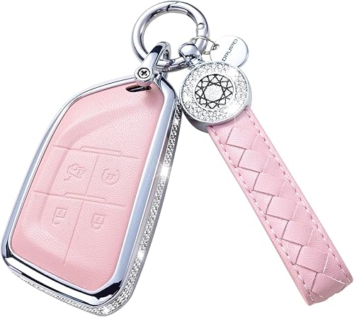 Miniatura 1 de Funda para llavero Cadillac Escalade 2021 con llavero, Modelo 2-pink