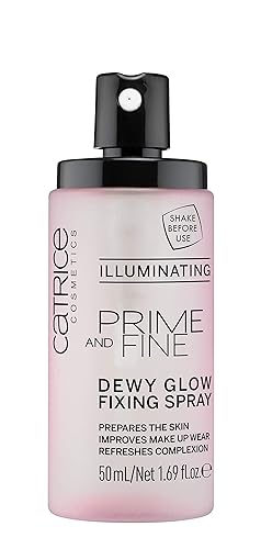 Vista 8 de Catrice Spray de brillo Dewy Illuminating Prime & Fine Spray de fijación transparente y de secado rápido Sin parabenos y vegano Libre