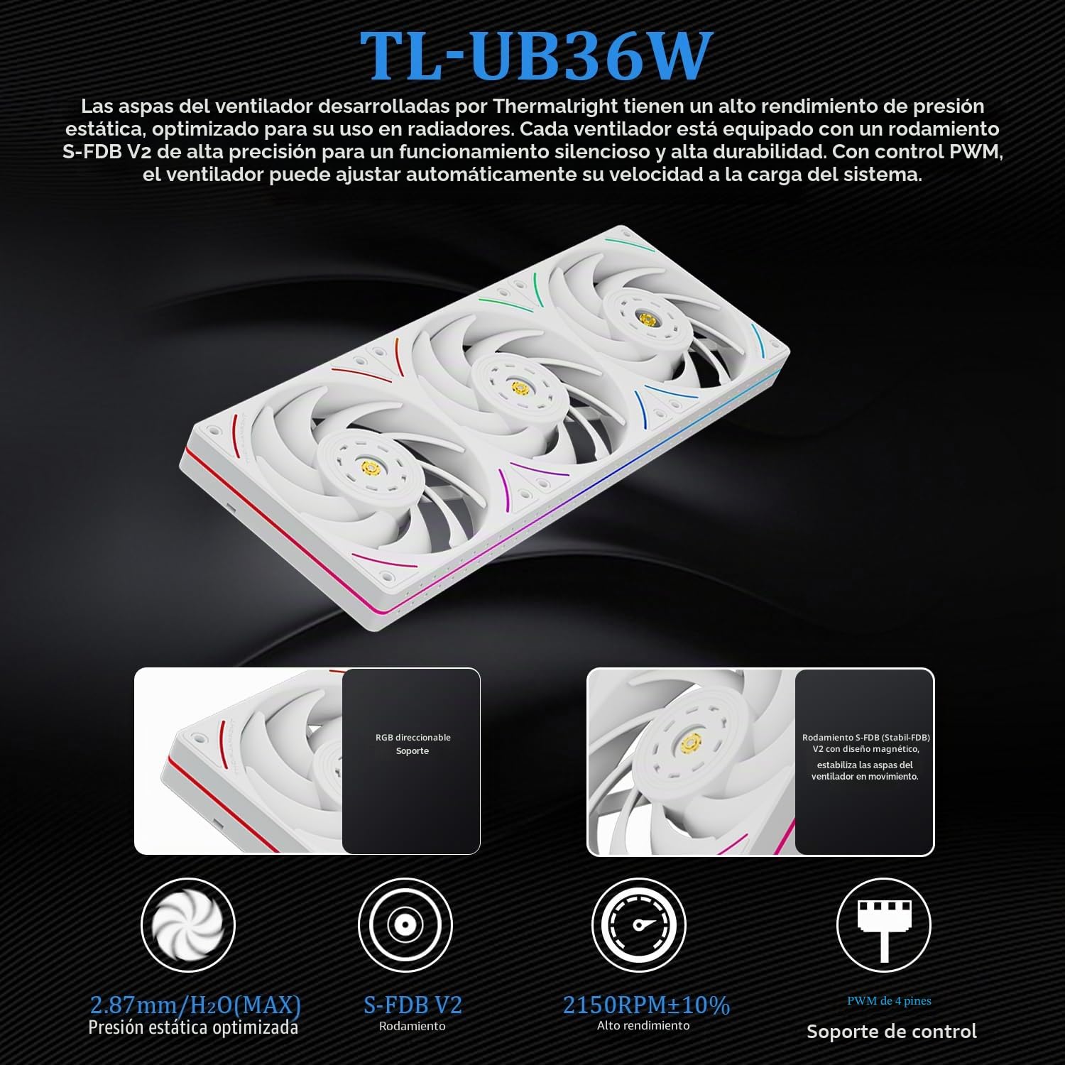 Thermalright Wonder Vision 360 UB ARGB - Ventilador CPU AIO, radiador 360 mm, pantalla curva 2K 60 Hz 2400 x 1080, AM4/AM5, Intel LGA1851/1700, 6.67 pulgadas
