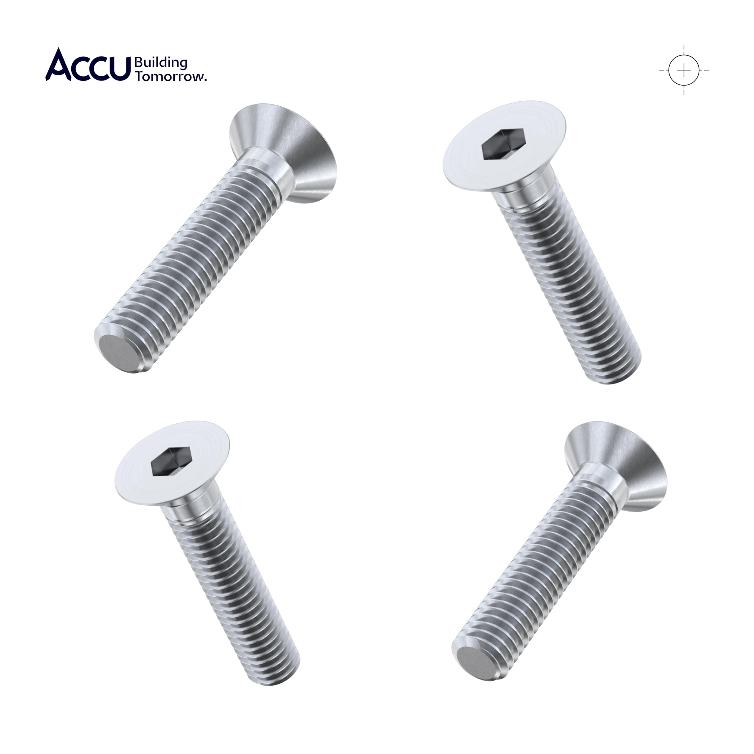 Accu - M6 x 20mm Socket Countersunk Screws (ISO 10642) - Stainless Steel (A2) (Pack of 20) - Image 3