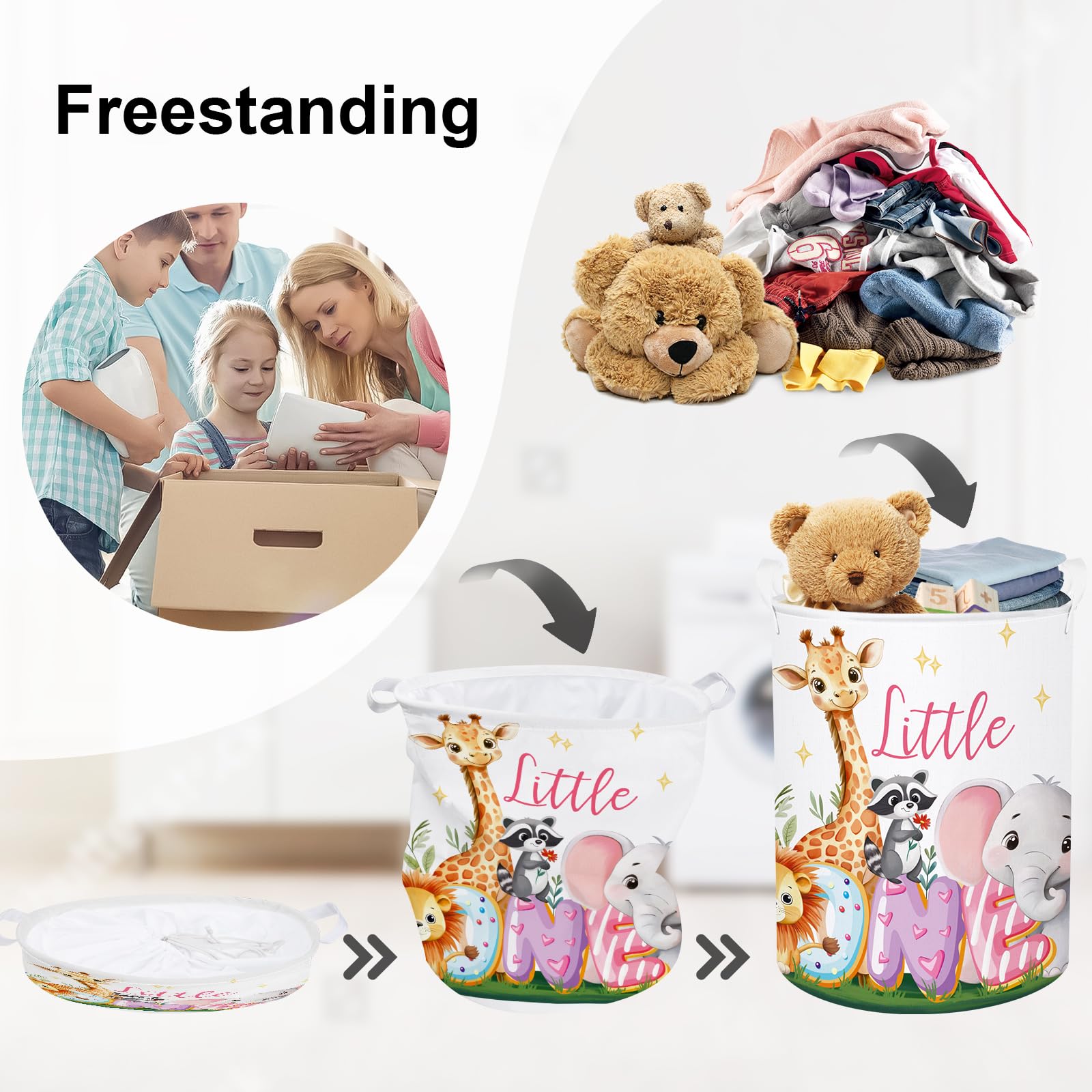 45L Corbeilles à Linge Palmiers Animaux Tropicaux Girafe Singe Paniers à Linge Sale Rouge 45L Corbeilles à Linge Palmiers Animaux Tropicaux Girafe Singe Paniers à Linge Sale Rouge
