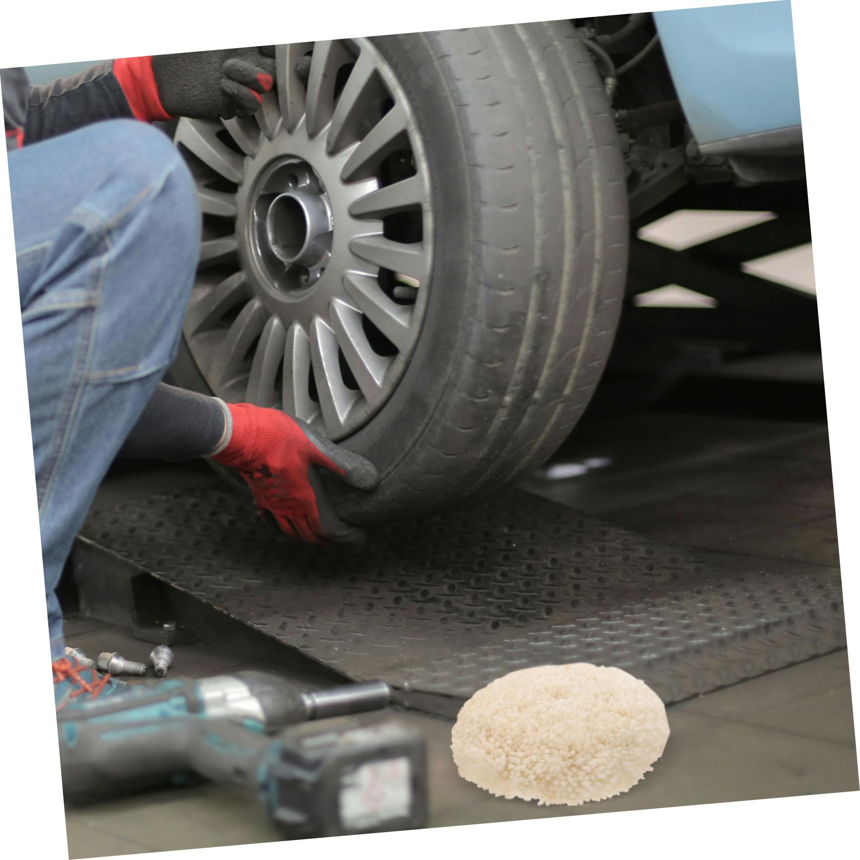 5 Piezas disco para pulir autos almohadilla de pulido de lana almohadilla de lana para pulir rueda de pulido para amoladora angular almohadilla para pulir lana el plastico Mobestech