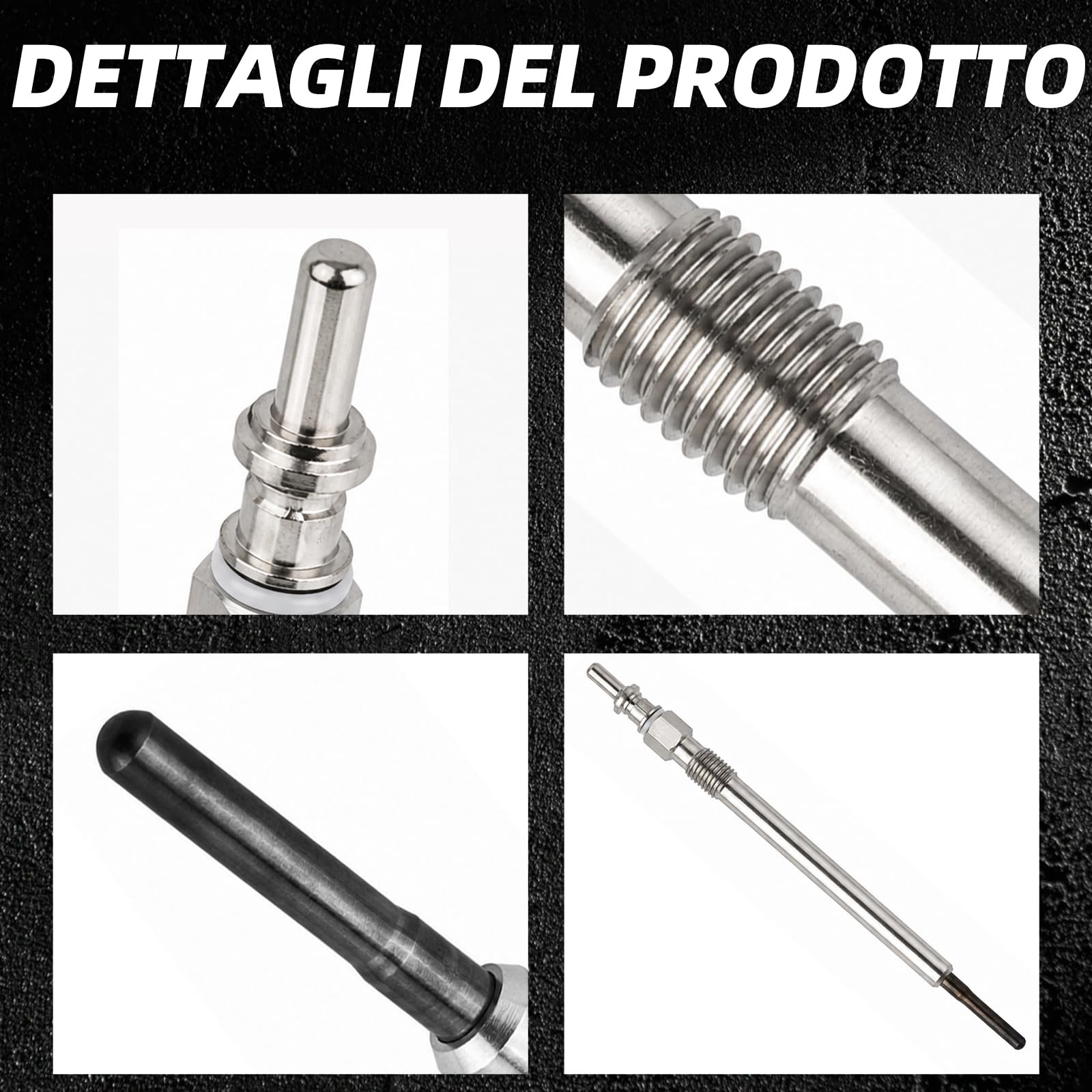 Set di 6 candele, compatibili con W203 W204 CLK CLS W211 W461 W164 W251 W221 W639, candele di preriscaldamento diesel di alta qualità