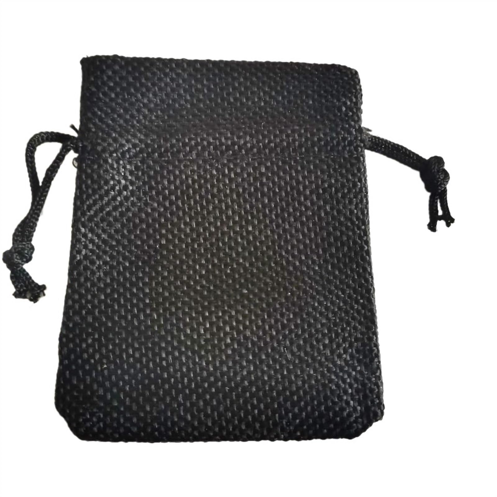 Torby jutowe ze sznurkiem, Juta jutowa ze sznurkiem Małe torby na prezenty Biżuteria Impreza Wielokolorowe Wiele rozmiarów 100 szt(Black,17x23cm)