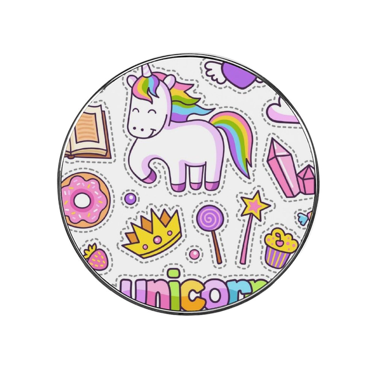Rainbow Unicorn Alloy Fridge Magnet For Office Cabinet Refrigerator Whiteboard Photo