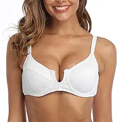 Biquíni feminino com alças ajustáveis e caneladas, cor sólida e canelada