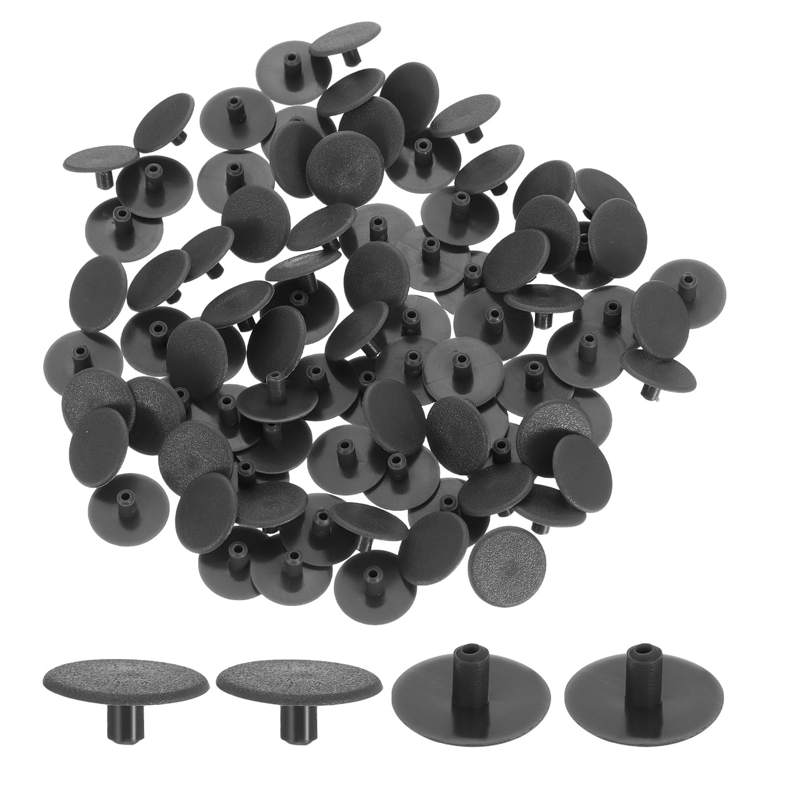 sourcing map 250Pcs 3x13mm Plastic Hole Plugs, Round Screw Cap Cover, Panel Drill Hole Plugs for Furniture Cabinet Cupboard Shelves Fencing Post Pipe Insert End Caps, Dark Gray