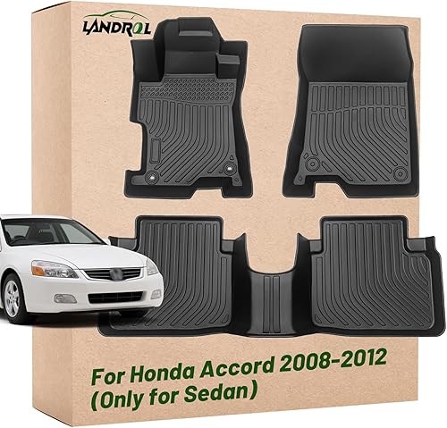 Alfombrillas de repuesto para Honda Accord 2008-2013, ajuste personalizado, sin olor, duradero, protección para todo tipo de clima, juego completo,