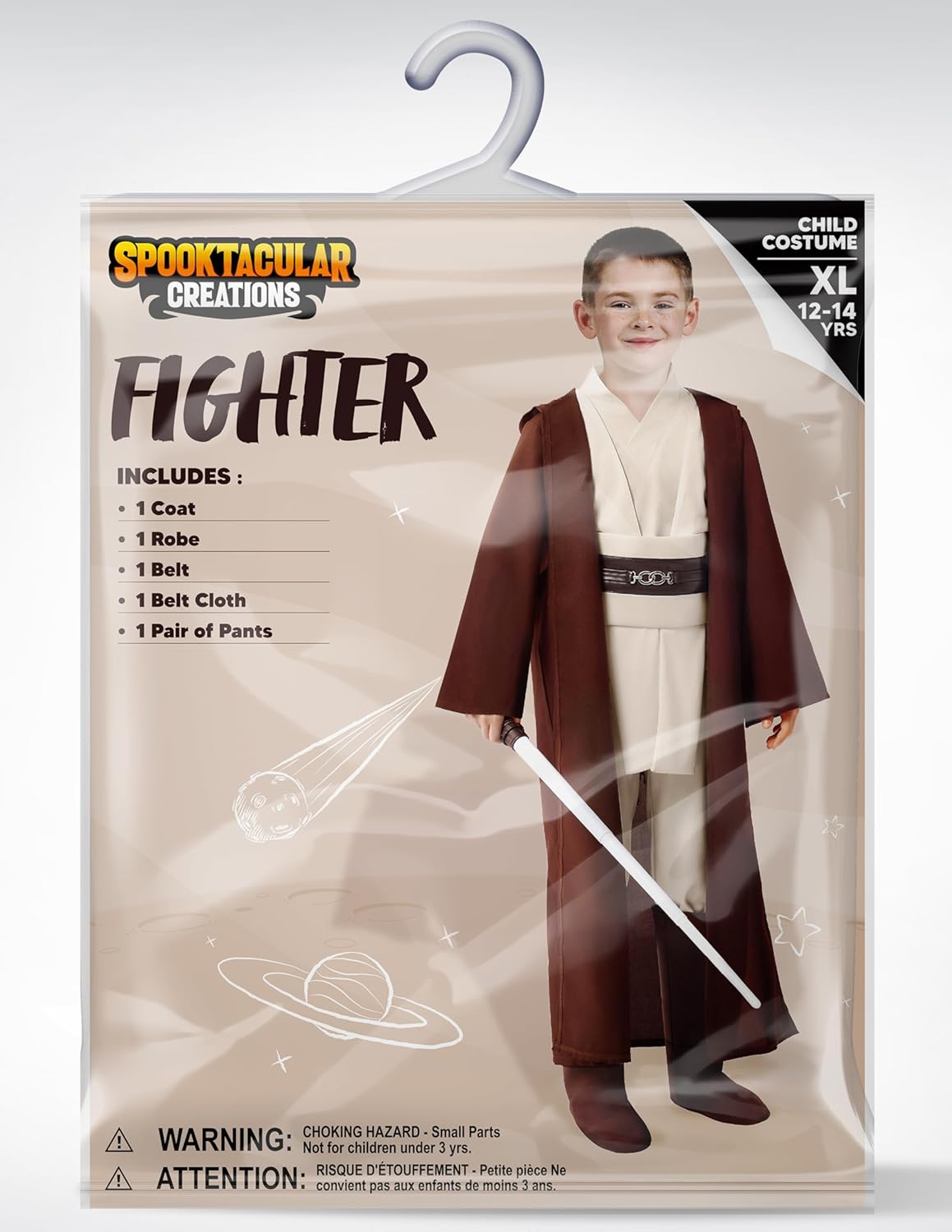 Spooktacular Creations Kids Knight Costume, Boys Tunic Hooded Cape, Cosplay Robe Uniform for Child Halloween Role Play Party - Image 6