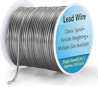 Lead Wire Solid Core Roll 1 Lb Spool — Soft High Density Lead Line for Fishing Sinkers