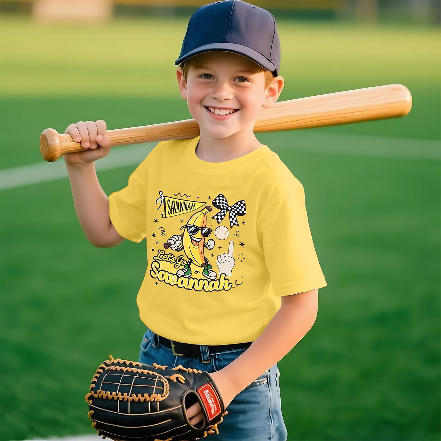 Baseball Shirt for Girls Boys Crew Neck Short Sleeve T-Shirt | Game Day Fan Casual Jersey,Team Inspired Print Top,Sports-Themed Graphic Tee,All-Day Comfort For Game Events And Daily Wear