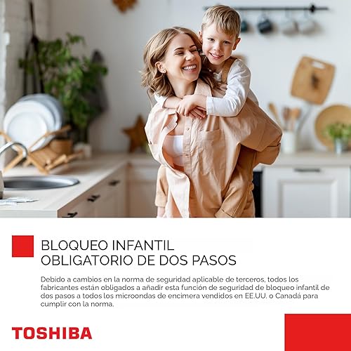 Miniatura 9 de TOSHIBA Horno microondas pequeño con 11 niveles de potencia, ChefDefrost, encendidoapagado de sonido y modo ecológico, 0.7 pies cúbicos, 700 W,