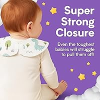 Vista 2 de Eli with Love Disposable Bibs Individually Wrapped Bib with Crumb Catcher - Waterproof Baby Bibs For Feeding