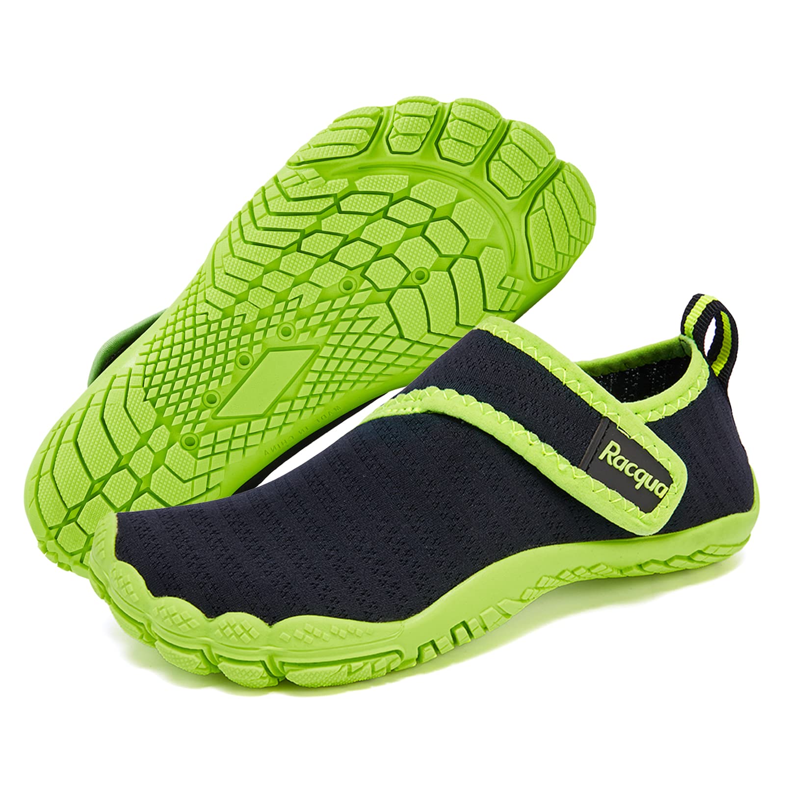 RacquaBoy's Girl's Kids Water Shoes Quick Dry Barefoot Lightweight Pool Swim Beach Sport Aqua Shoes(Little Kid/Big Kid)