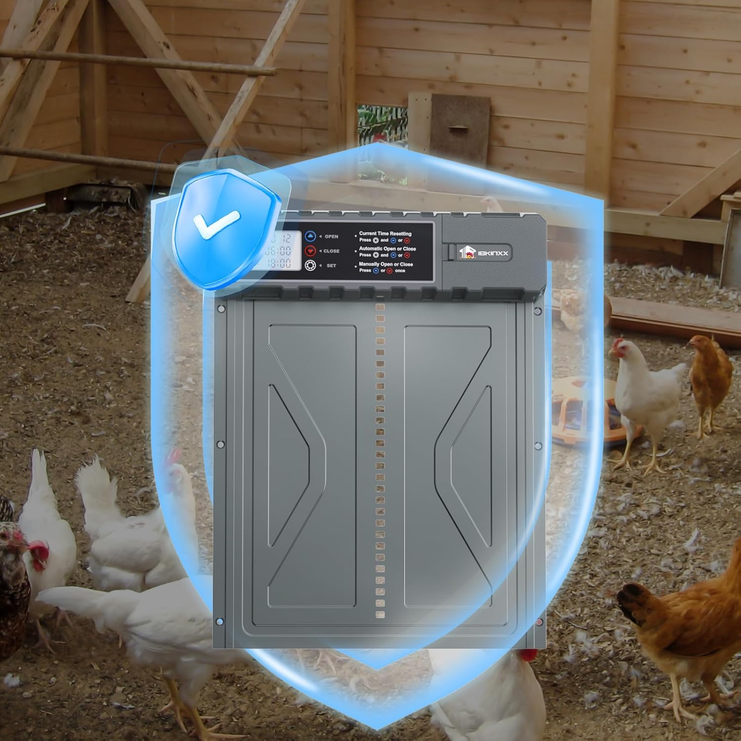 18 Egg Capacity Incubator w Chicken Door Blue