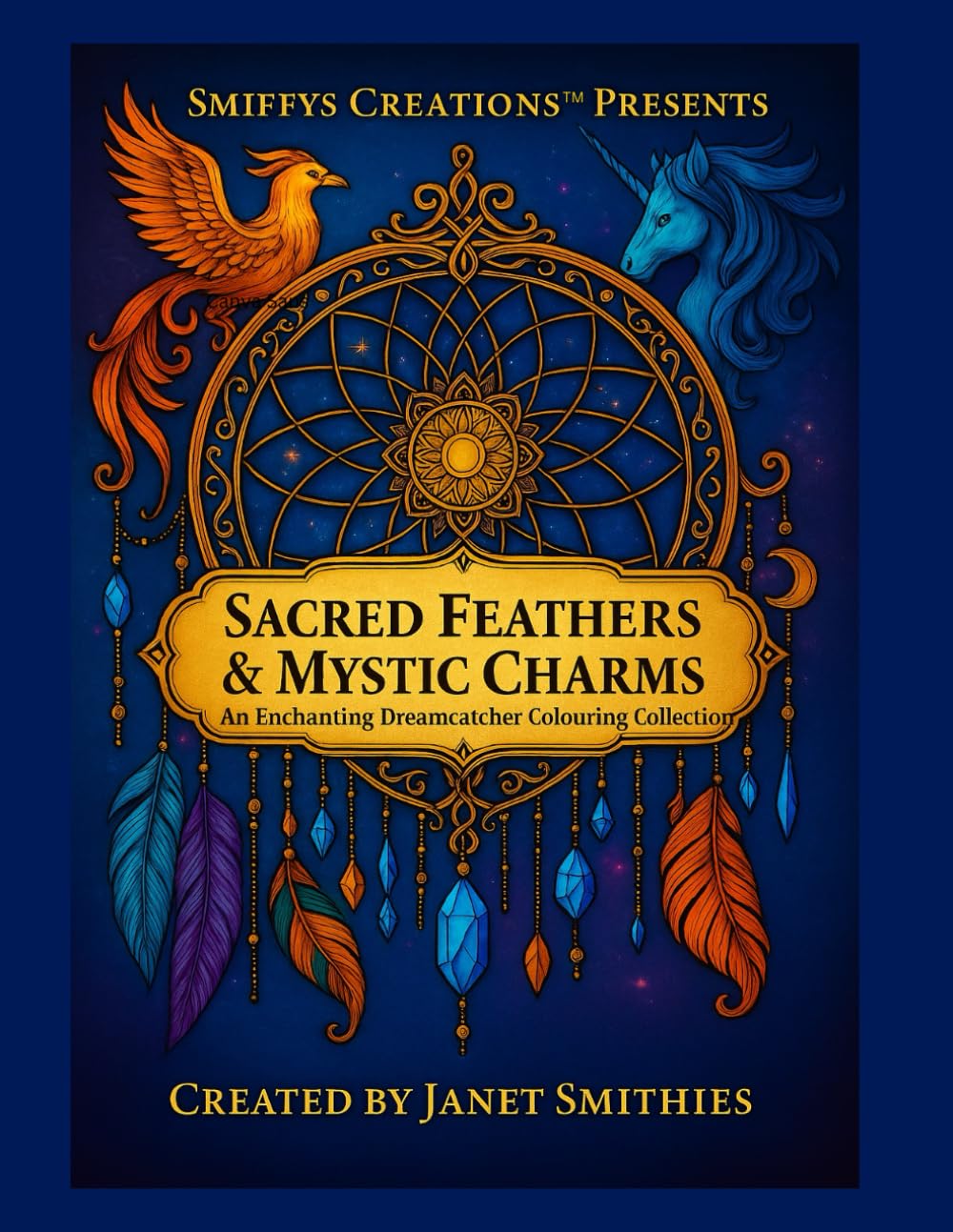 Sacred Feathers & Mystic Charms: An Enchanting Dreamcatcher Colouring Collection
