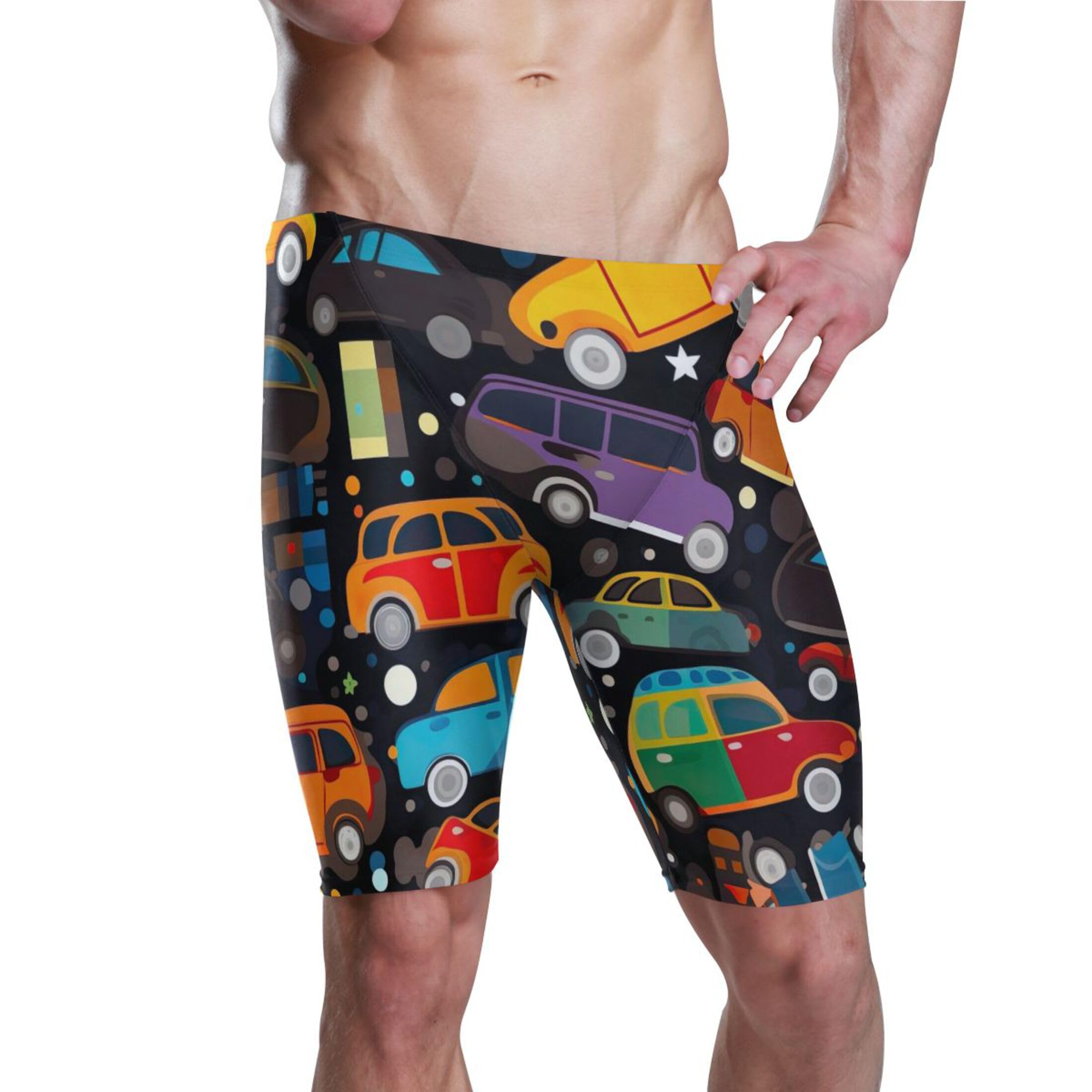 Toy Car Taxi Men's Swim Jammers Swimsuit M B0400261