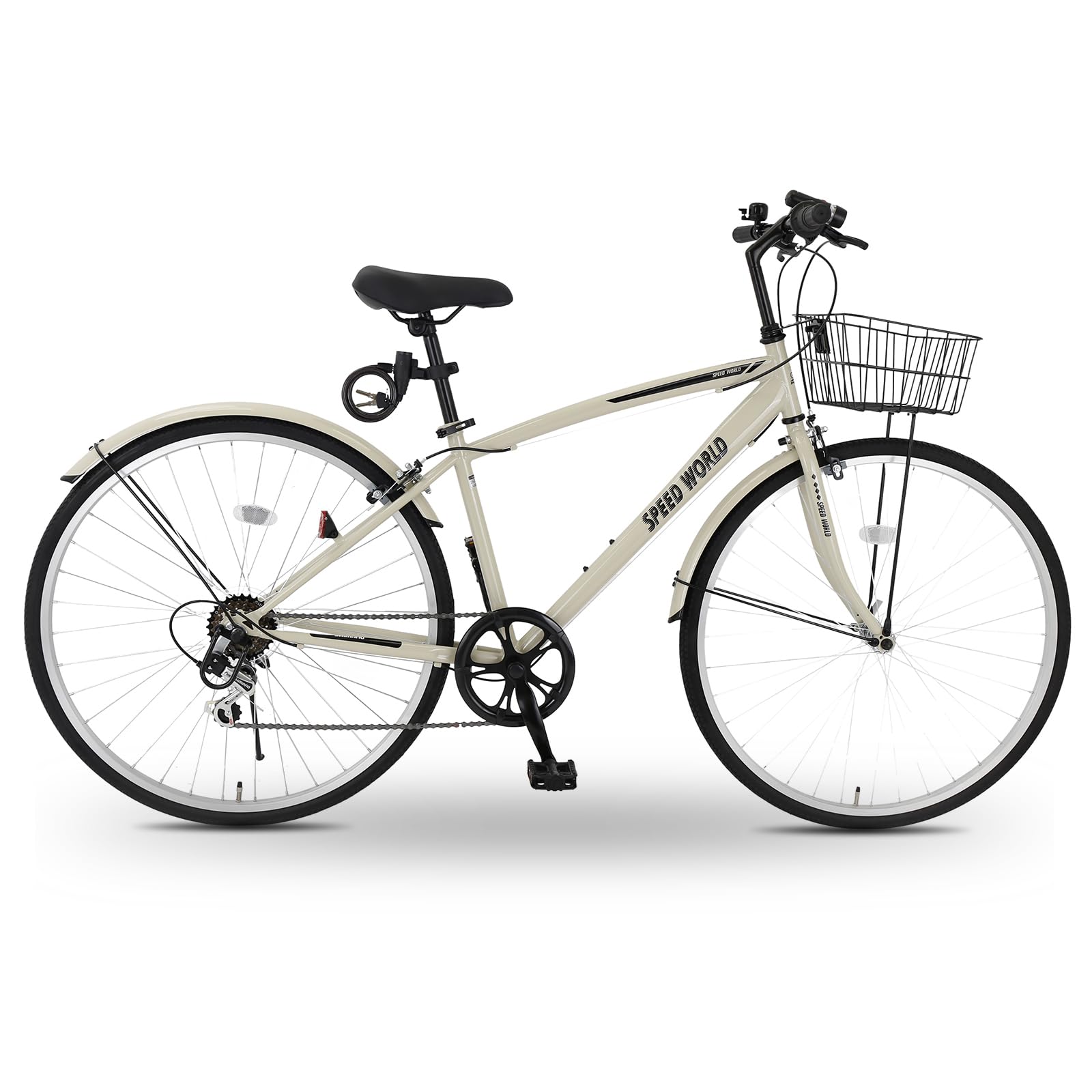 ステイメン２７インチ カゴ・泥除け・オートライトのクロスバイク外装６段 引取専用 クロスバイク ステイメン27インチ カゴ・泥除け・オートライトの