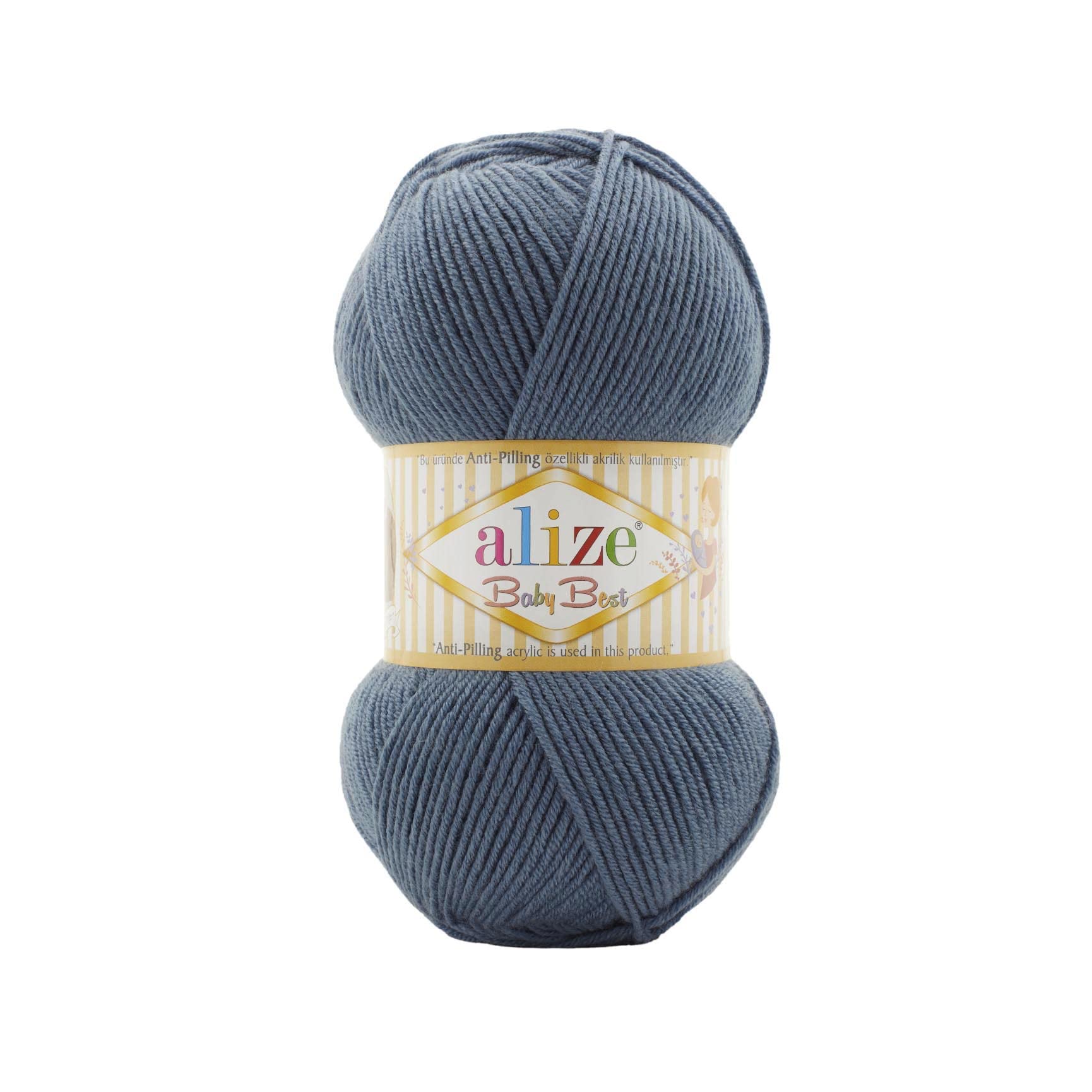 Alize Baby Best Hand Knitting Yarn (Light Indigo No. 418)