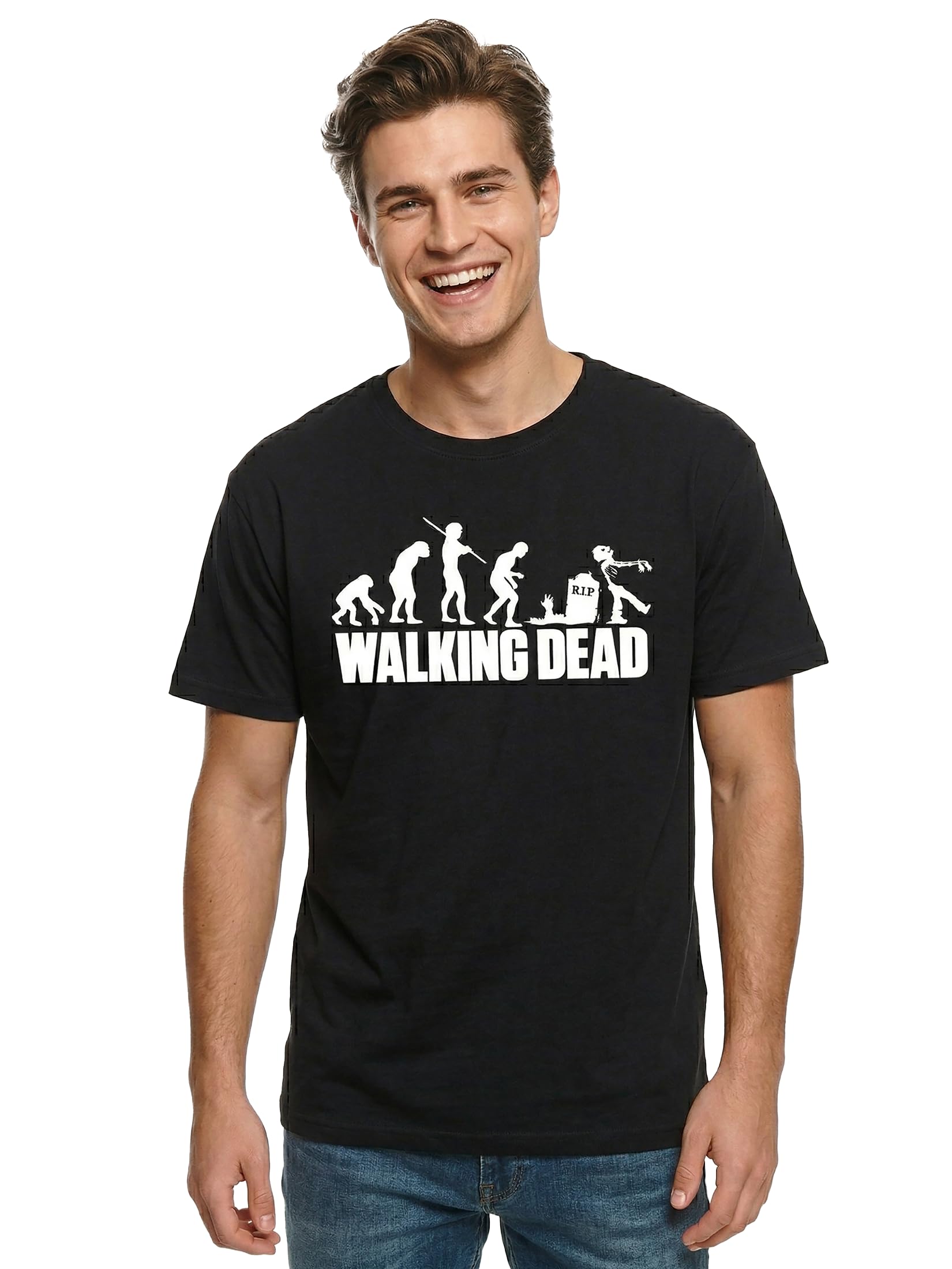 MAKAYA Walking Dead - Camiseta Negra Hombre