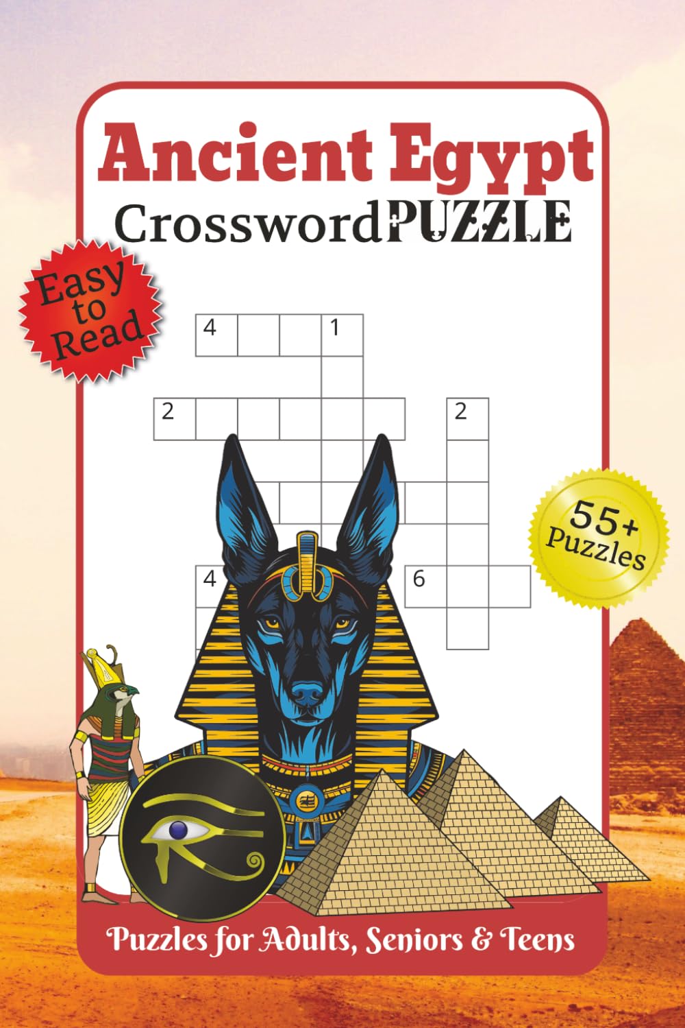 Ancient Egypt Crossword Puzzle | Puzzle Rain Series: Crossword Puzzles with Easy to Read Print about Ancient Culture, Egypt, Mythology and More | 6x9 ... Gift for Vacations, Holidays and Relaxation