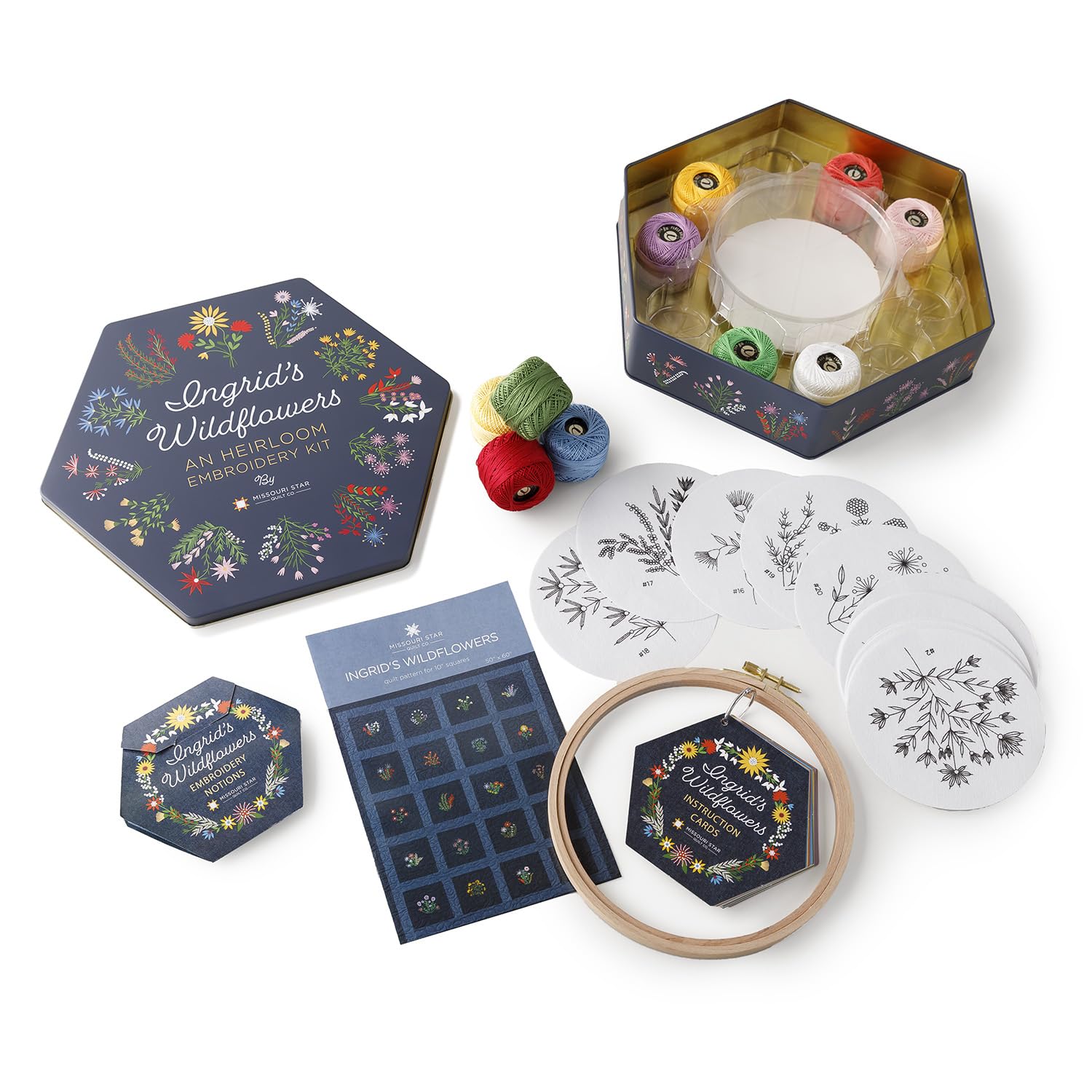 Amazon.com: Ingrid's Wildflowers - an Heirloom Embroidery Kit by