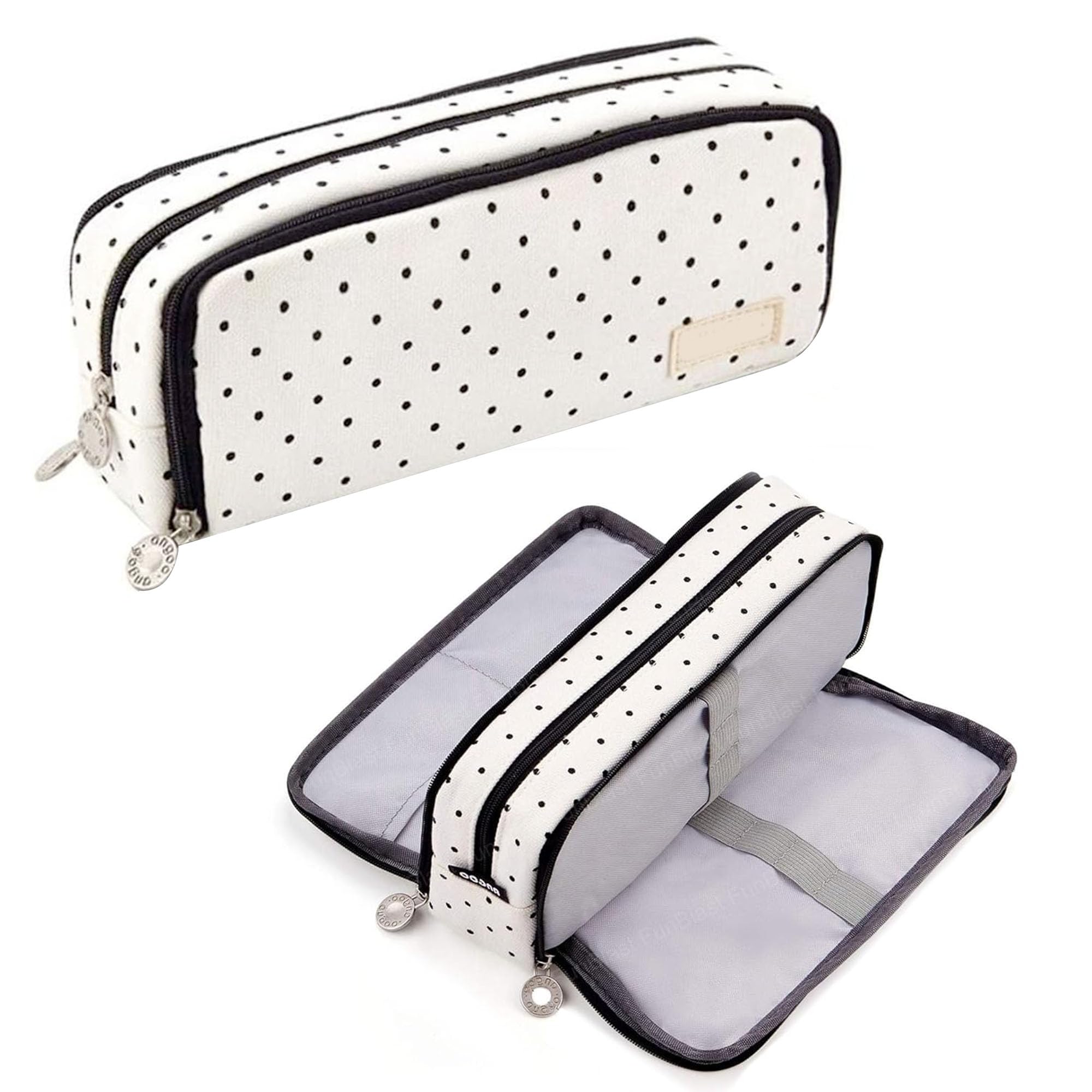 FunBlast Pouch for Girls - Large Capacity Pencil Pouch, Multipurpose Pen & Pencil Zipper Pouch Case, Stationary Organizer Pouch Bag, Aesthetic Pencil Case for School & College (FB-344-Polkadot) (B0D7HQ94DP) Amazon Price History, Amazon Price Tracker