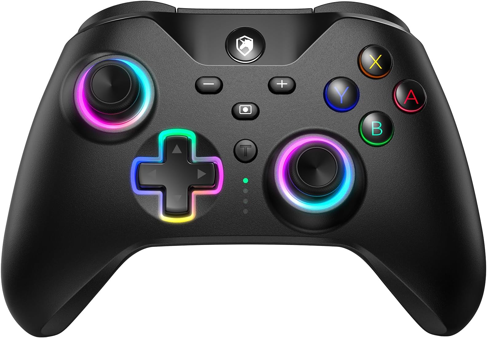 ECHTPower Wireless Controller for Switch/PC/iOS/Android, 1000mAh Pro Controller With 9 Color RGB Light, Bluetooth, Macro Buttons, 6 Axis Gyro, Dual Vibration, Turbo