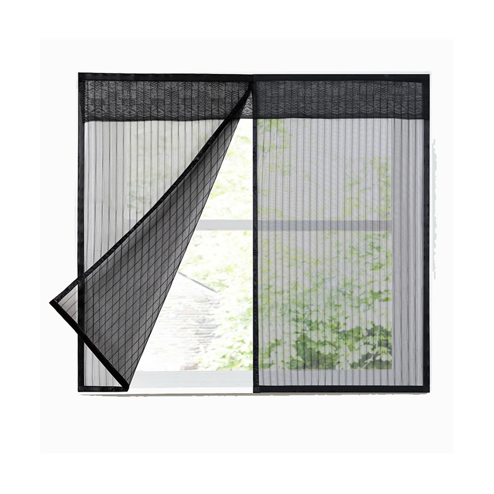 Fliegengitter Fenster Selbstklebend – Insektenschutz Fenster ohne Bohren, Moskitonetz mit Klettband für Fenster, Türen, Balkon | Ideal für Mieter, Familien & Kinderzimmer,Schwarz,180 * 120cm
