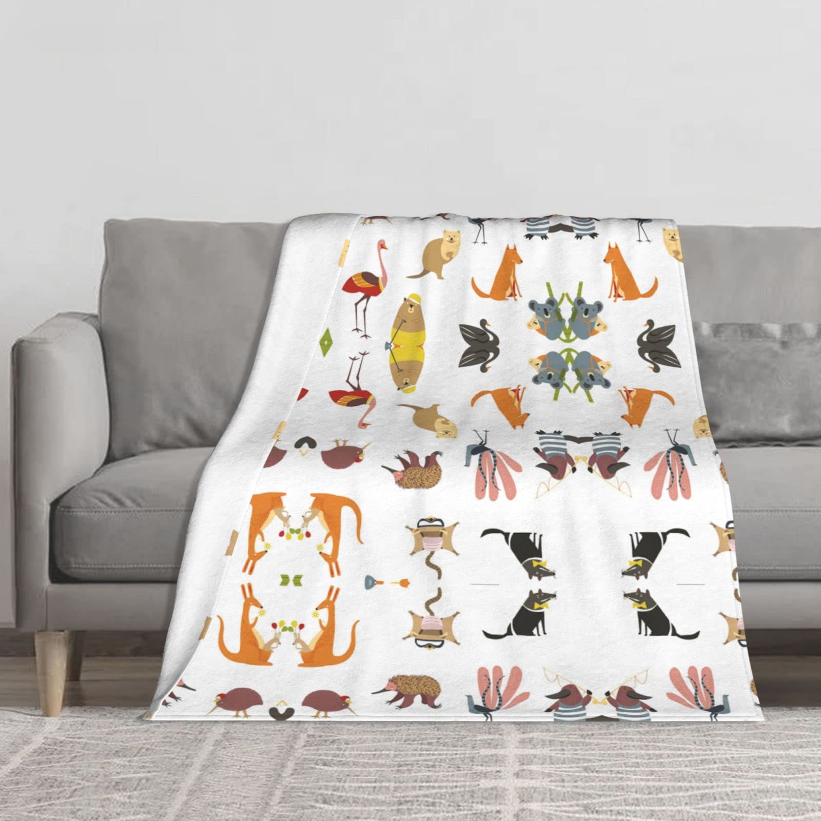Koala Bear - Coperta in flanella per divano, letto, campeggio, viaggi, super morbida e accogliente coperta in microfibra