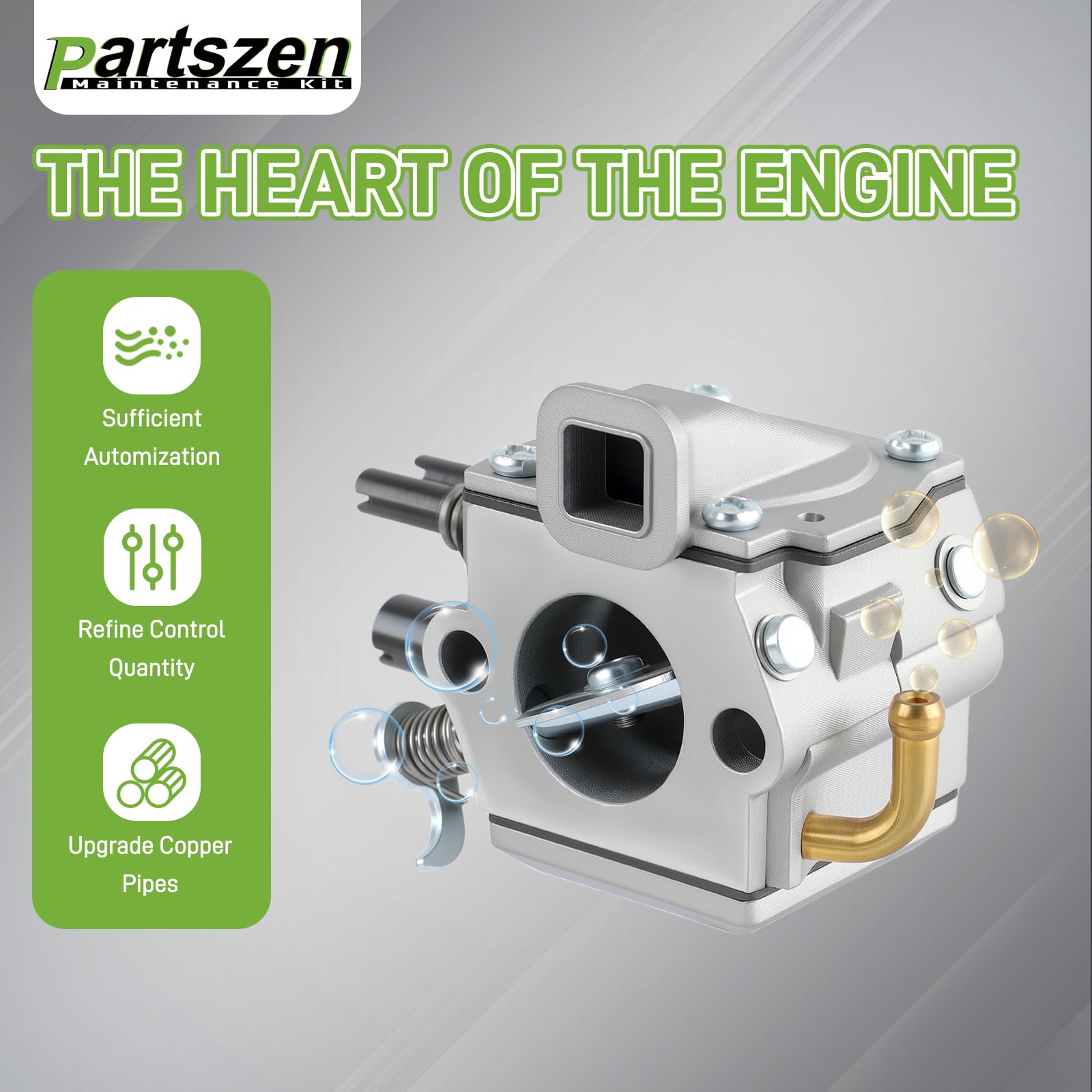 Carburador 1125-120-0651 para motosierra Sthil 034 036 MS340 MS350 360Pro Tillotson 40-HE-20A Parts Zama C3A-S31A Carb con kit de afinación